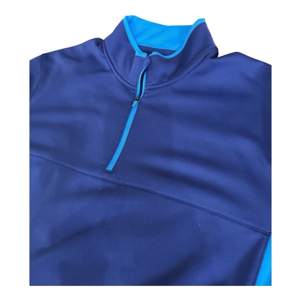 MENS XL Nike Golf Half-Zip Pullover Therma-Fit Tour Performance Blue Sweater